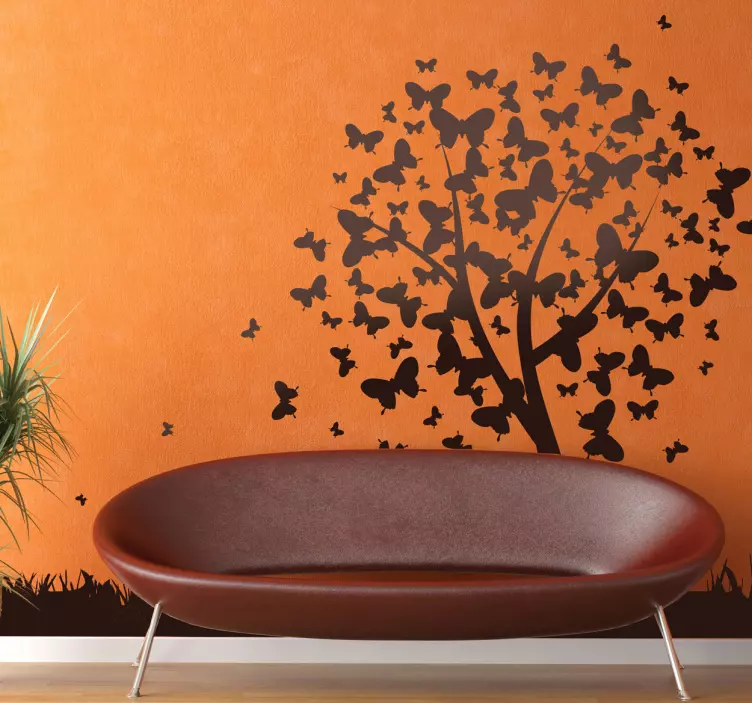 Butterfly Tree Wall Sticker - TenStickers