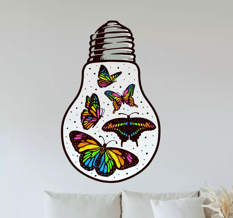 Butterfly wall sticker vibrant butterfly design - TenStickers