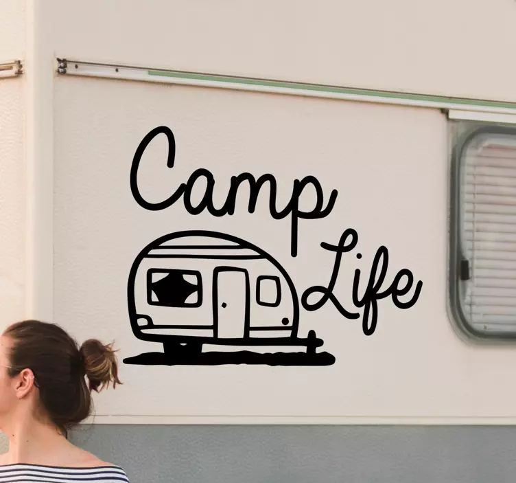 Camp Life motorhome caravan stickers - TenStickers
