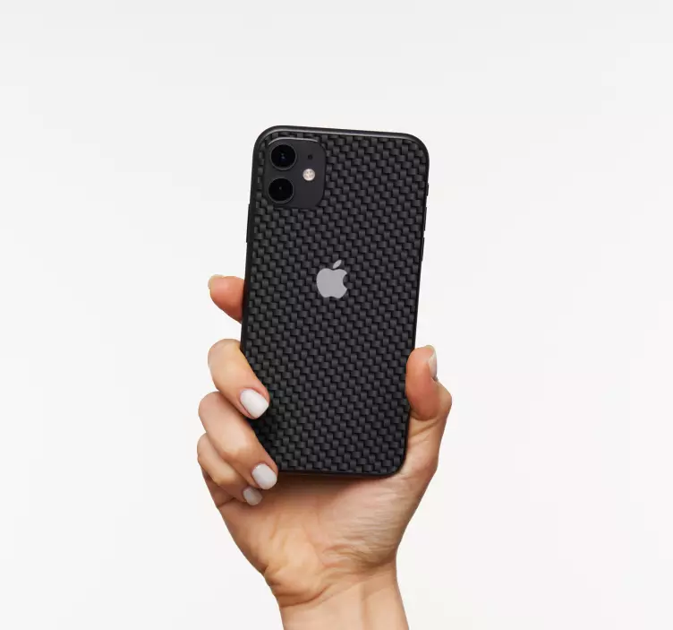 Carbon fiber texture effect iPhone decal - TenStickers
