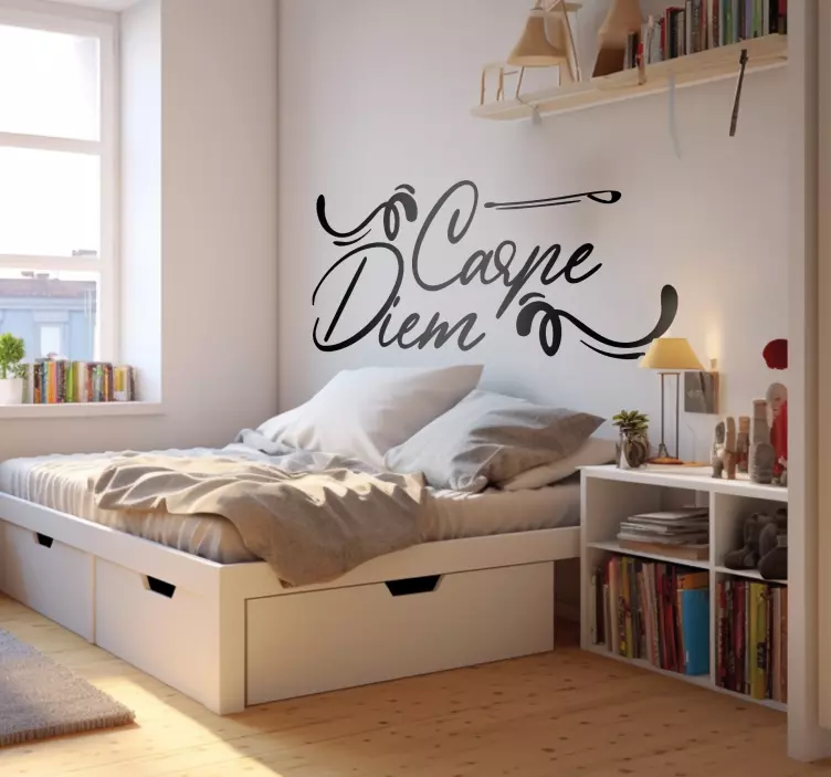 Carpe Diem Motivational Wall Decal - TenStickers