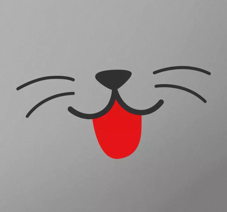 Cat Mouth Wall Sticker - TenStickers