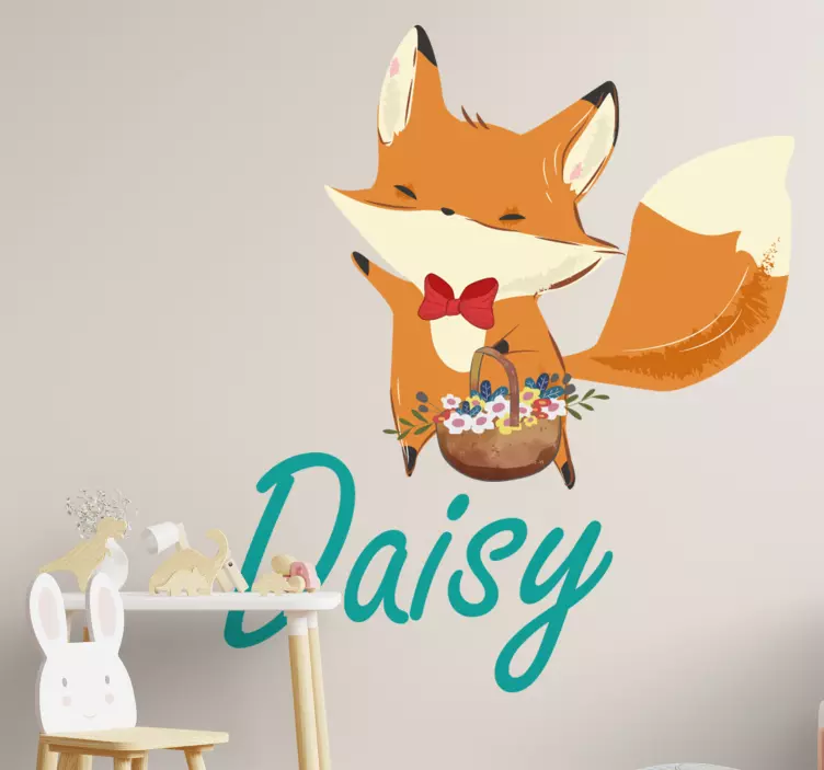 Cat sticker playful fox design - TenStickers