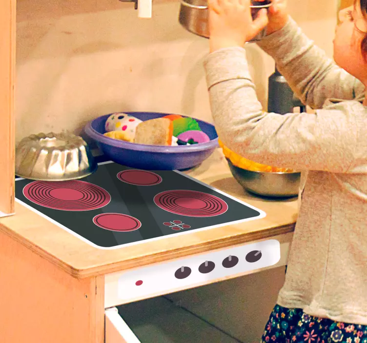 Ceramic cooker for children appliance stickers - TenStickers