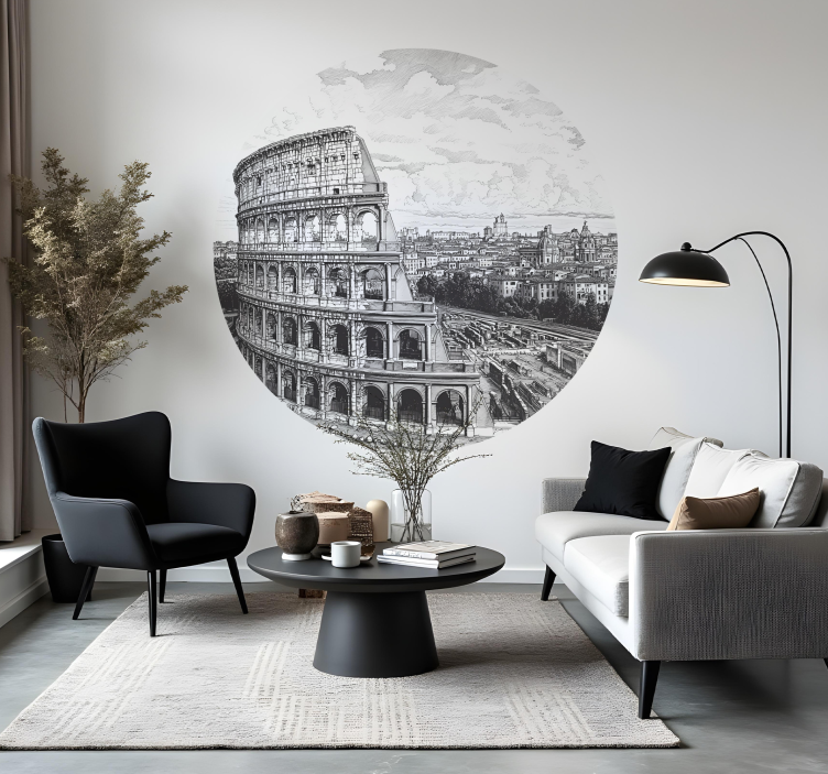 Cercle Roman wall sticker - TenStickers