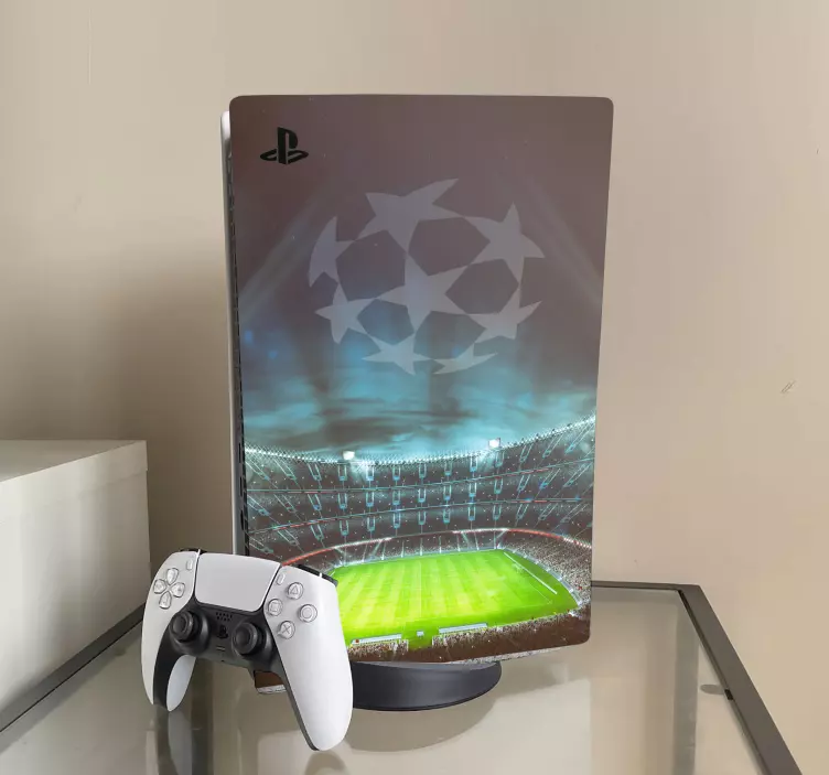 Champions football stadium PS5 sticker - TenStickers