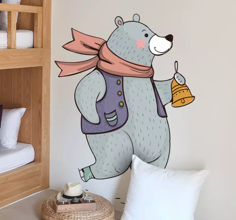 Charming Bear Character pet sticker - TenStickers