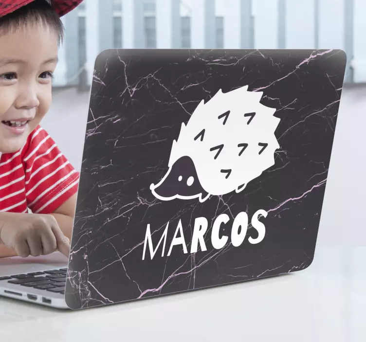 Charming hedgehog artwork laptop skin - TenStickers