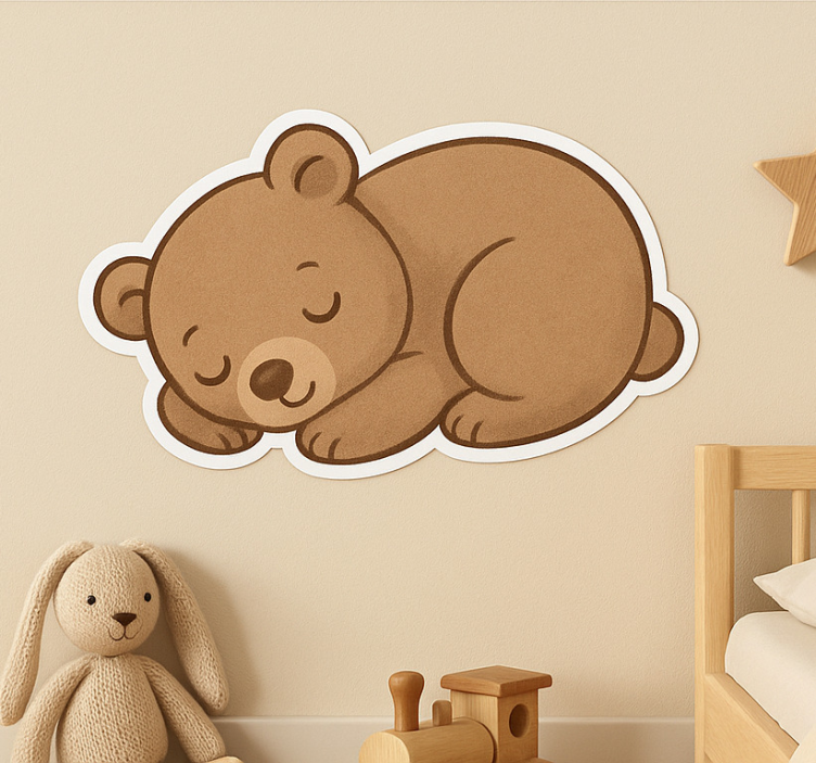 Childrens' wall stickers cute sleeping bear - TenStickers