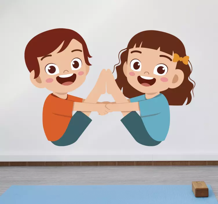Children's Yoga wall sticker - TenStickers