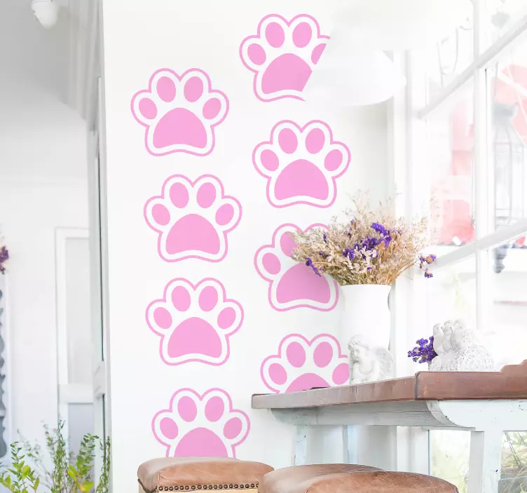 Chow chow paw print  pet sticker - TenStickers