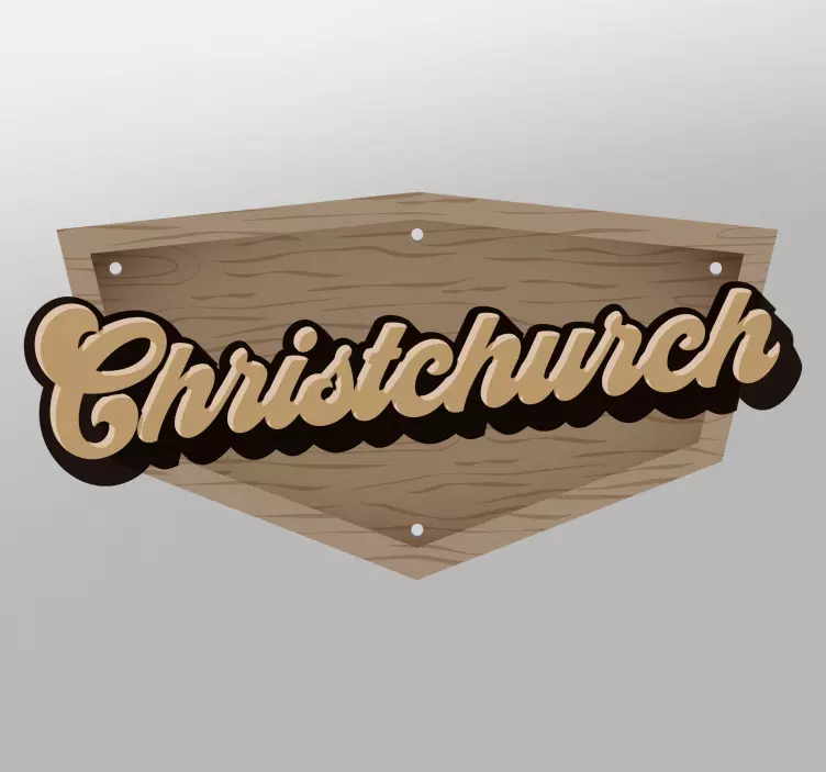 Christchurch plate vinyl banner - TenStickers