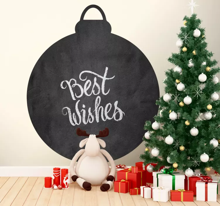 Christmas ball silhouette Christmas  decal - TenStickers