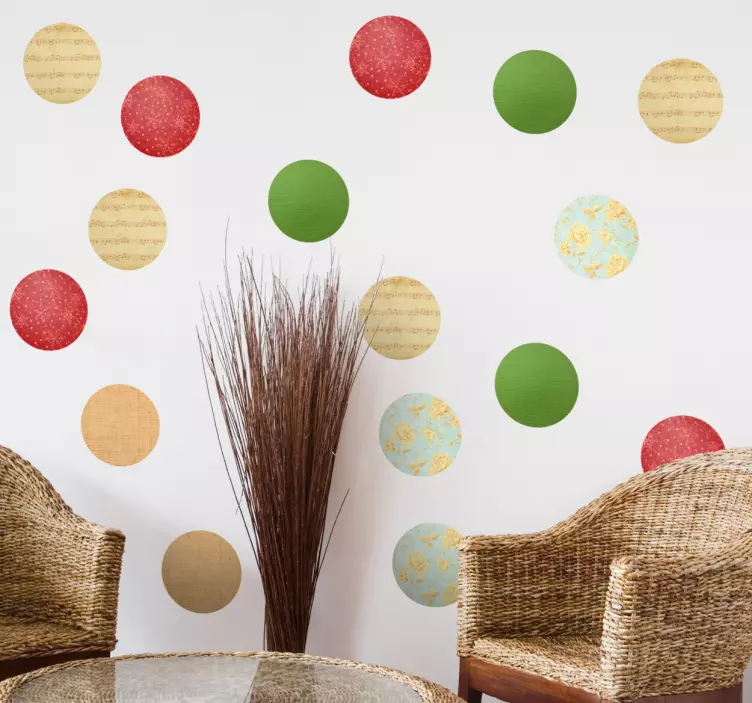 Christmas baubles christmas sticker - TenStickers