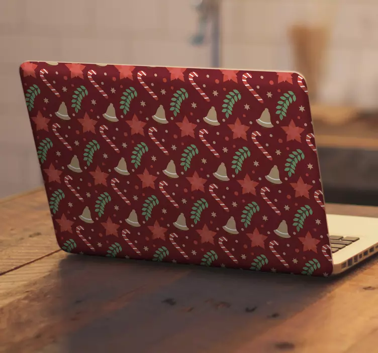 Christmas Themed Pattern laptop skin - TenStickers