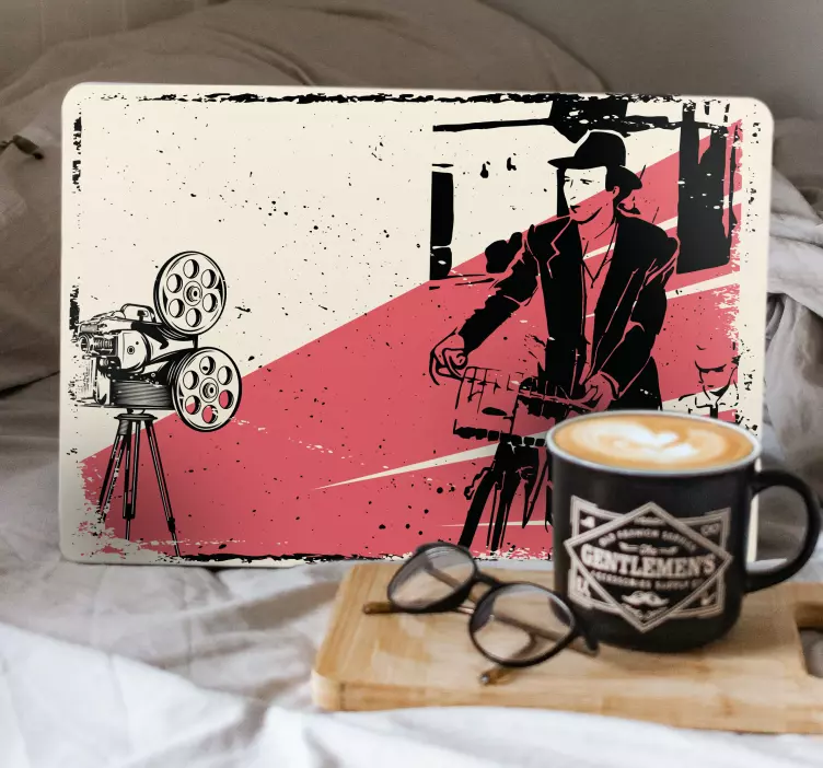 Cinematic bicycle scene laptop skin - TenStickers