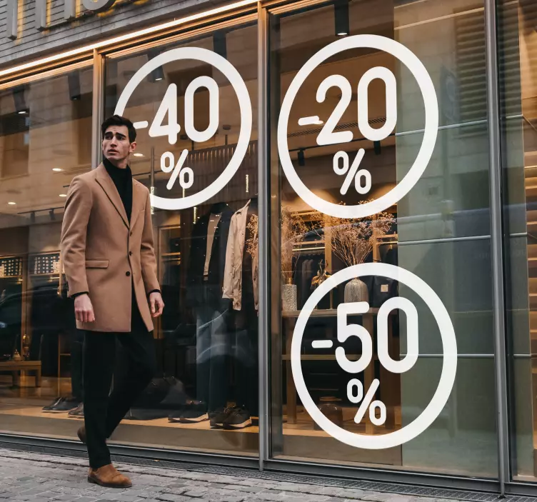 círculo descuentos sales sticker - TenStickers