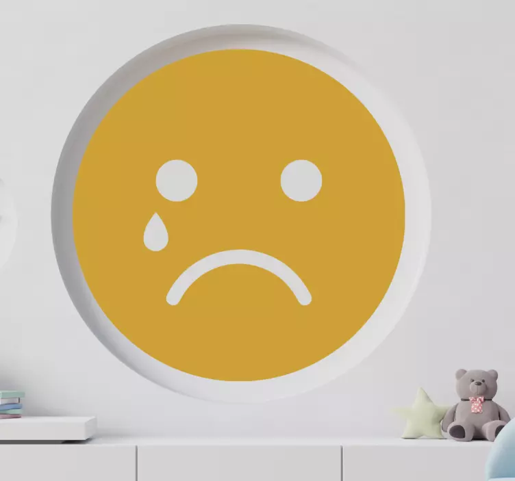 Circus sticker sad face emoji - TenStickers