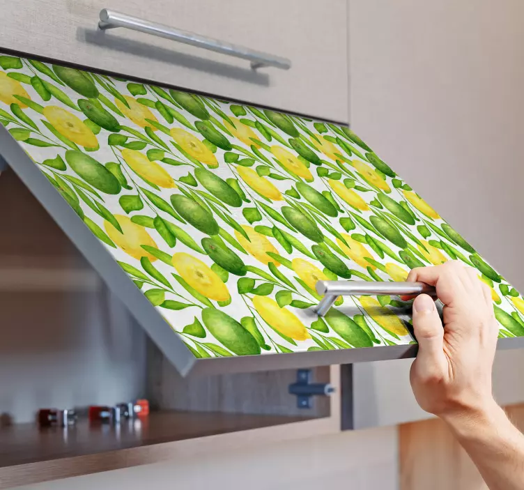 Citrus pattern design furniture sticker - TenStickers