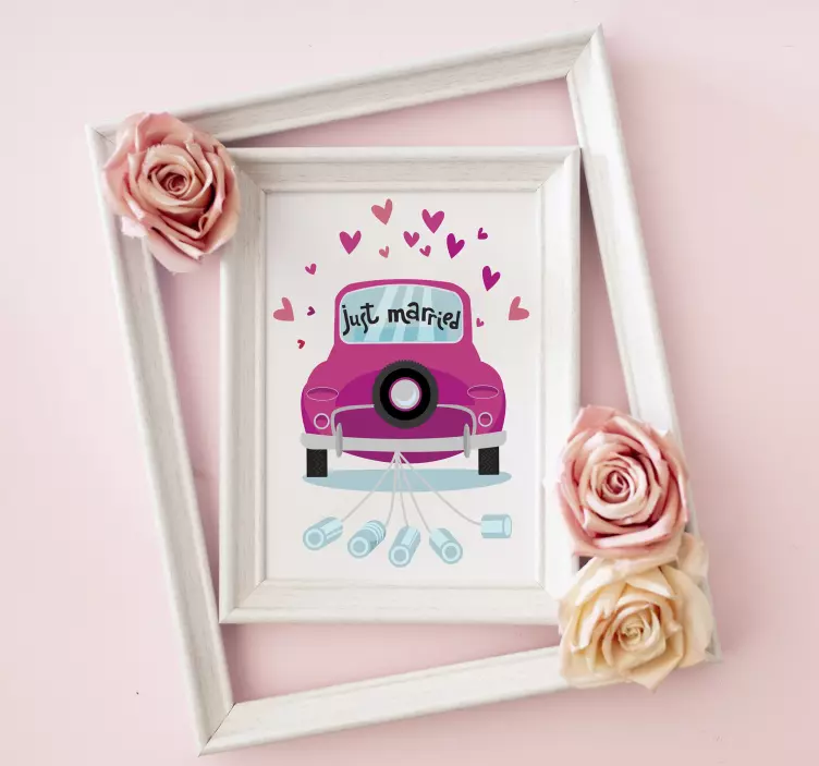 Classic Bridal Automobile wedding sticker - TenStickers