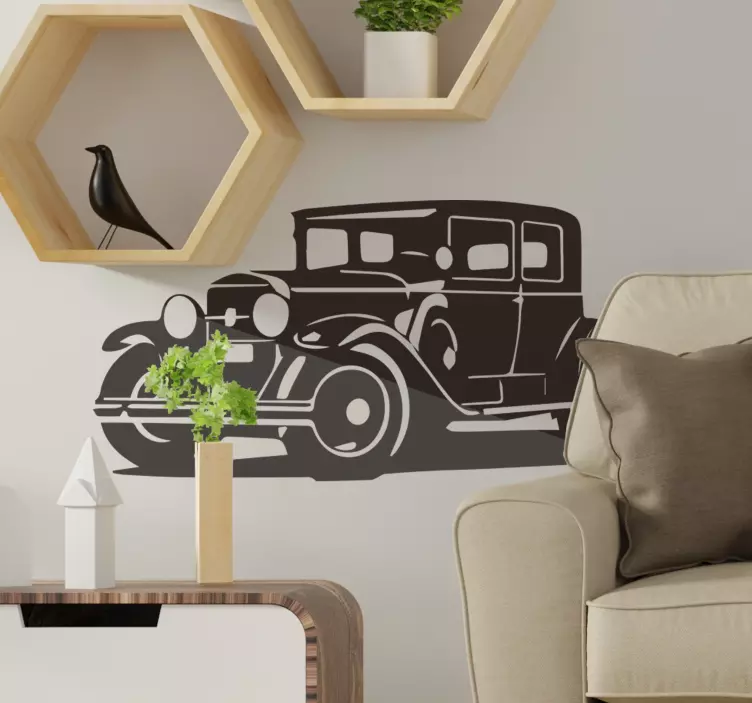 Classic vintage car vehicle sticker - TenStickers