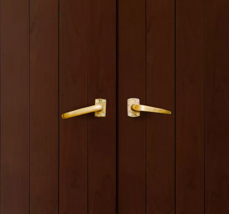 Classic Wooden door sticker - TenStickers