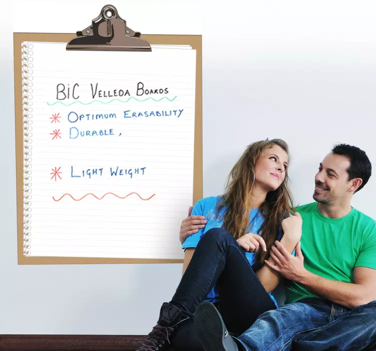 Clipboard Whiteboard Wall Sticker - TenStickers