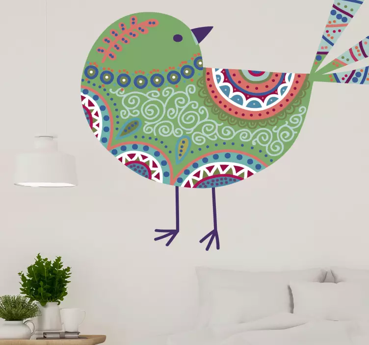 Colorful Bird Design sticker birds - TenStickers
