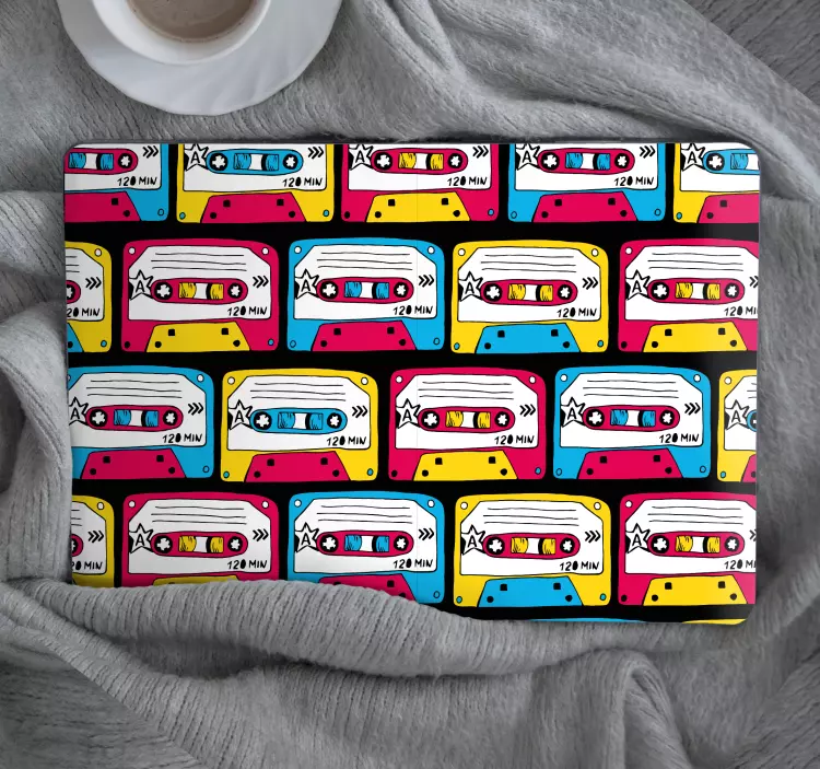 Colorful Cassette Tapes laptop skin - TenStickers