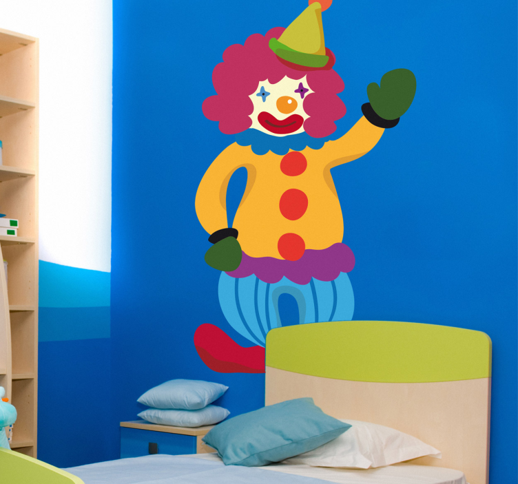 Colorful cheerful clown circus sticker - TenStickers