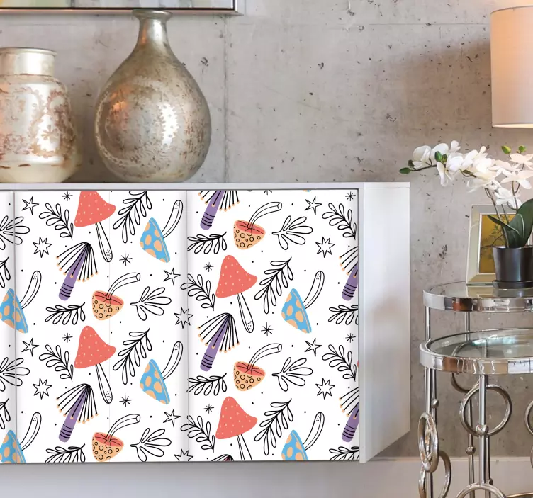 Colorful Nature Patterns furniture sticker - TenStickers