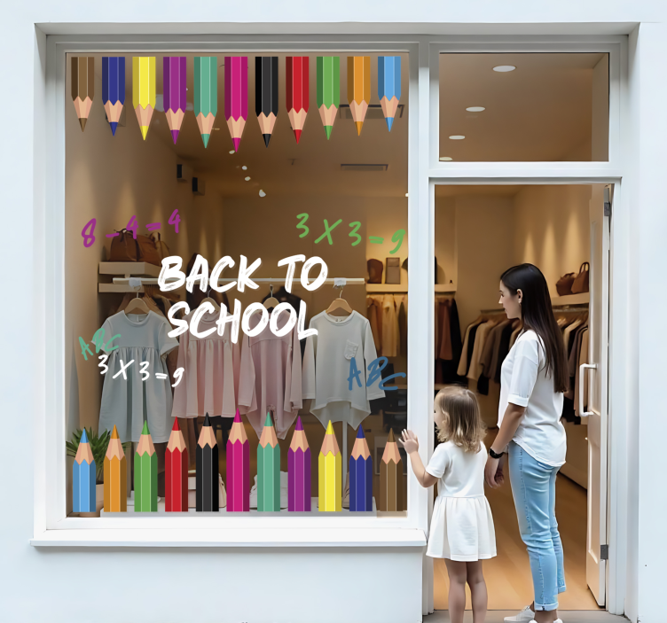 Colorful pencils wall sticker - TenStickers