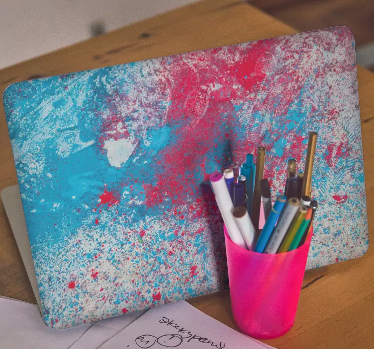 Colorful splattered surface laptop skin - TenStickers