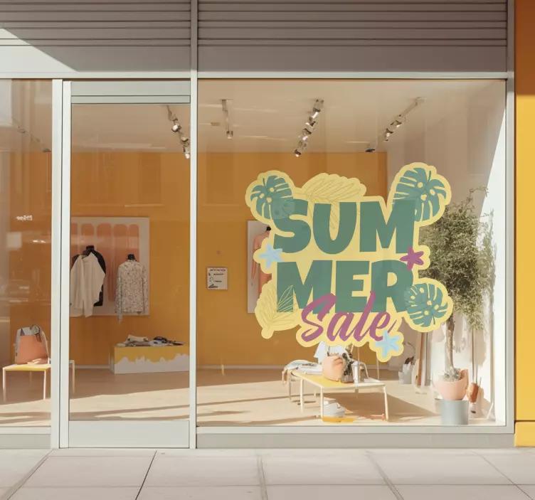 Colorful Summer Sale shop window sticker - TenStickers