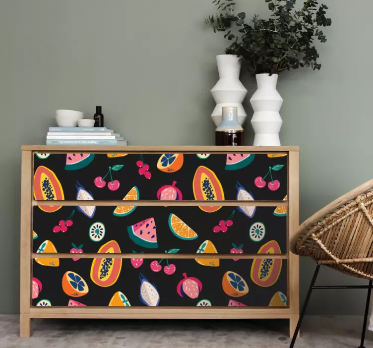 Colorful Tropical Fruits furniture sticker - TenStickers