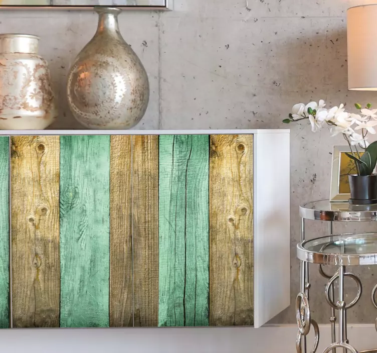 Colorful wooden planks texture furniture decal - TenStickers