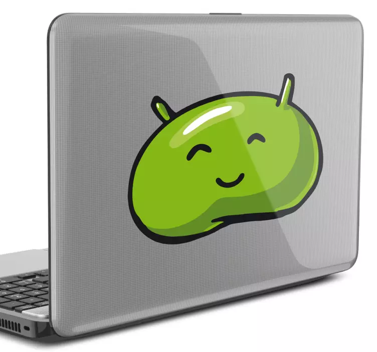 Comic Android Logo Laptop Sticker - TenStickers