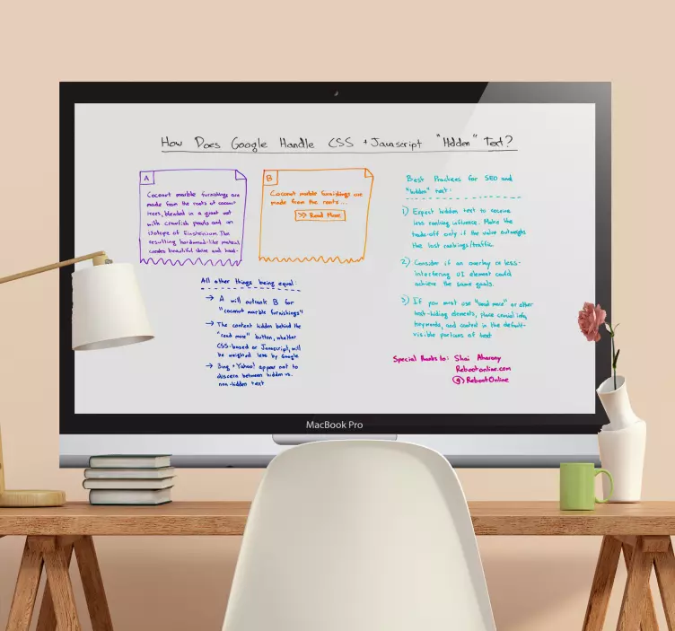 computer whiteboard sticker Business Sticker - TenStickers