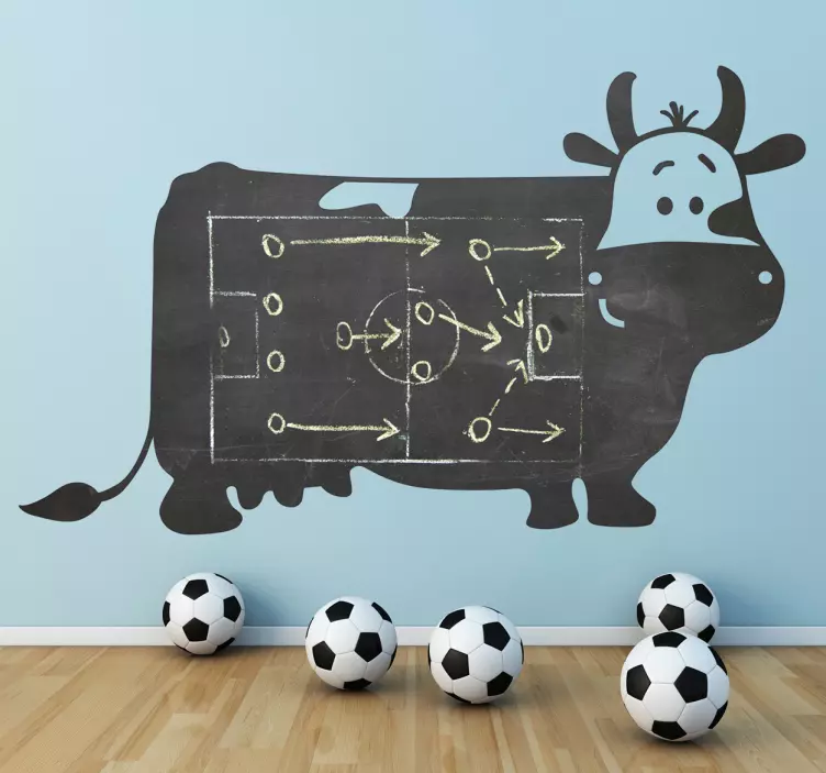 Cow Blackboard Wall Sticker - TenStickers
