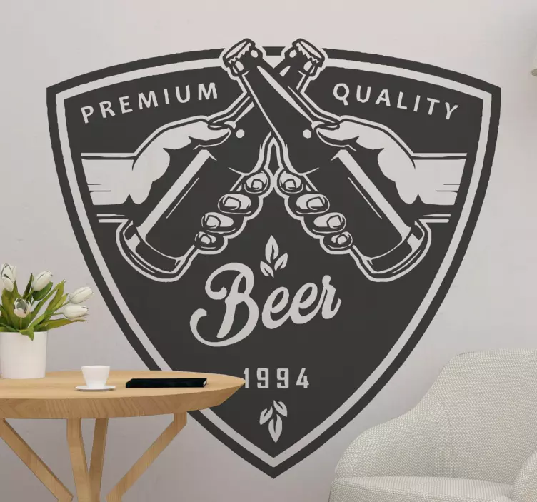 Cuisine wall sticker premium quality beer - TenStickers