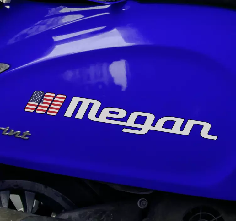 US custom flag motorcycle sticker - TenStickers