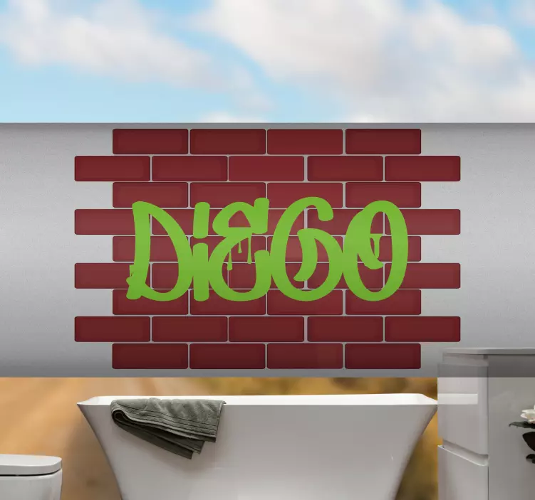 Custom Name Graffiti bike sticker - TenStickers