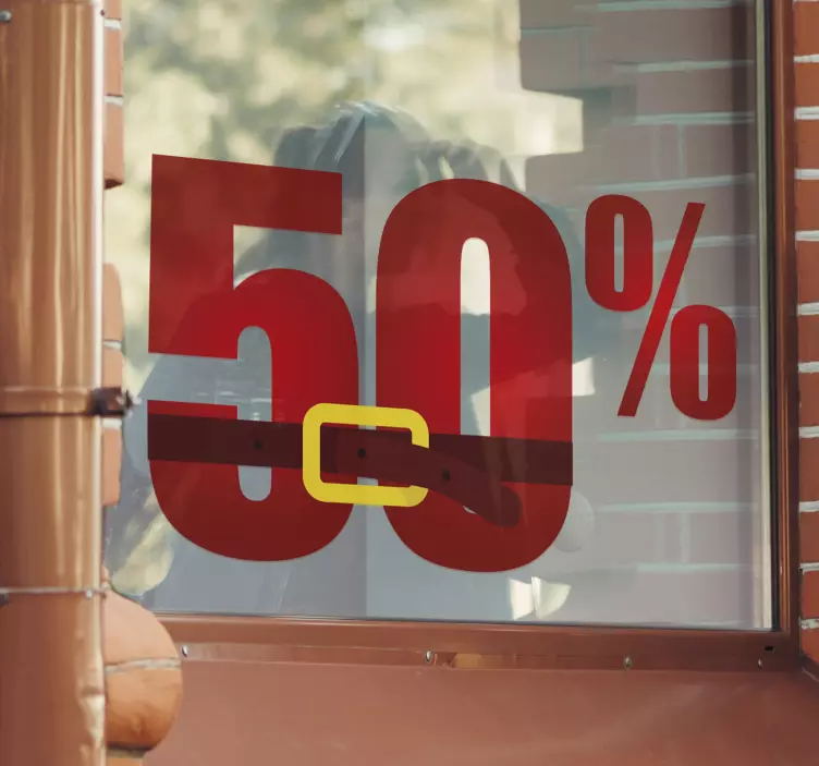 Customisable Christmas Promotion Label Sticker - TenStickers