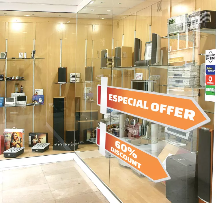 Customisable Vinyl Indication Arrow Stickers - TenStickers