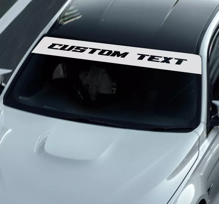 Customised monocolor sun visor car sticker - TenStickers