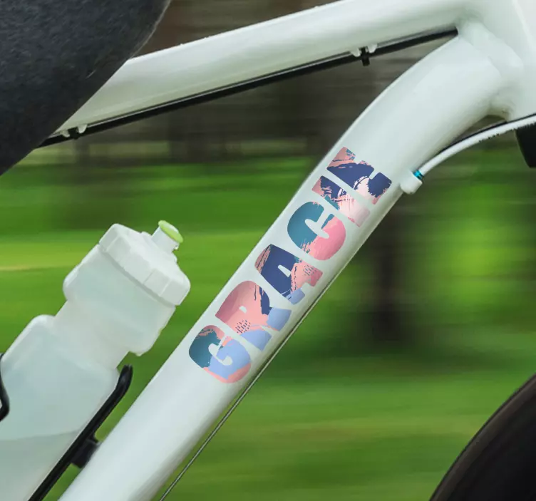 Customizable colorful name bike sticker - TenStickers