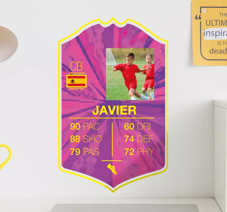 customizable normal card player football decal - TenStickers