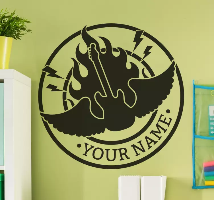 Customizable rock band rock sticker - TenStickers