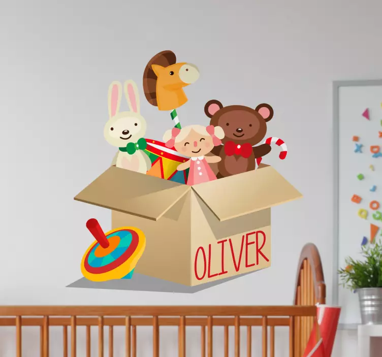 Customizable toy box kids sticker - TenStickers