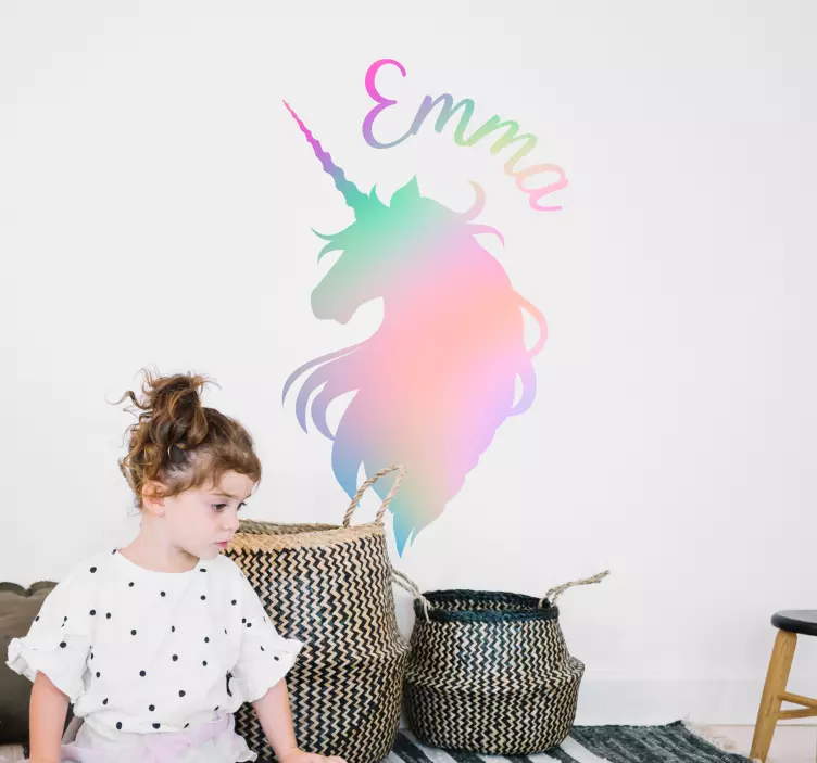 customizable unicorn silhouette fantasy decal - TenStickers